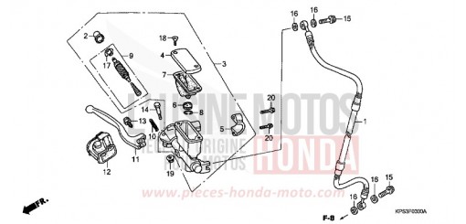 FR. BRAKE MASTER CYLINDER CRF230F7 de 2007